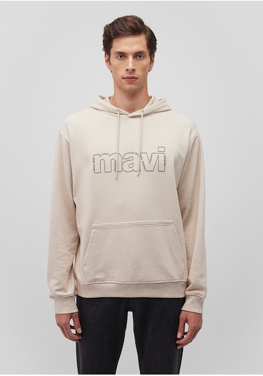 Mavi Logo Baskılı Bej Sweatshirt 0s10196-70144 Bej