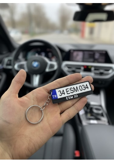 Kişiye Özel Araç Plakası Anahtarlık İsim Yazılı Premium 3d Baskı