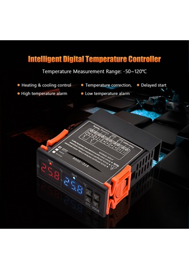 Padalink Stc-3008 Akıllı İki Yollu Sıcaklık Kontrol Cihazı: Isıtma/soğutma, Doğrulama, Gecikmeli Başlangıç, Alarm - Ac 110 220v