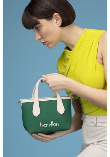 Benetton Kadın El Çantası Bnt1598 Zümrüt Bej Zümrüt Bej Çok Renkli