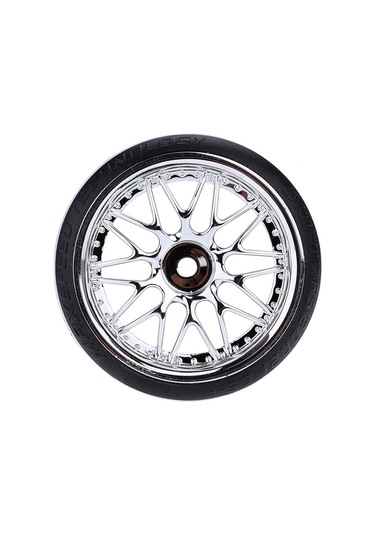 Suofeng 1/10 Ölçekli Rc Araçlar İçin 4 Adet Gümüş Renkli Dayanıklı Drift Lastiği