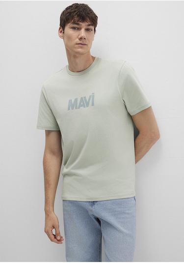 Mavi - Mavi Logo Baskılı Yeşil Tişört 0612896-83995 Yeşil