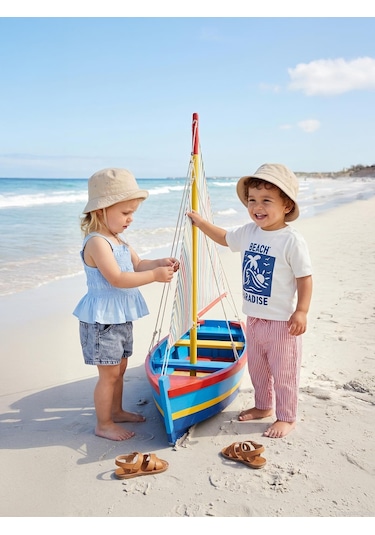 Civil Baby Denim Şortlu Askılı 6-18 Ay Takım - Mavi Koyu Mavi