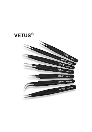 VETUS 7 Parça Hassas Elektronik Cımbız Seti Antistatik - Anodize