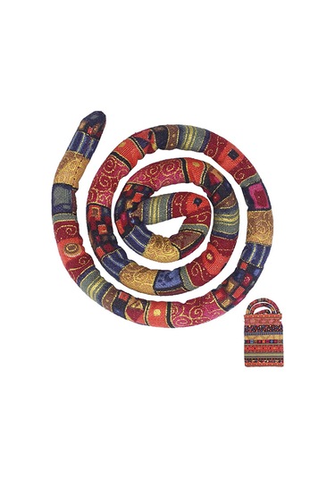 Dofolink Kırmızı Spiral Saç Bağı - Kıvrılabilir Külot Saç Teli - Etnik Stili Yüksek马尾 İçin - Saklama Çantası İle - Model 71770 Kırmızı