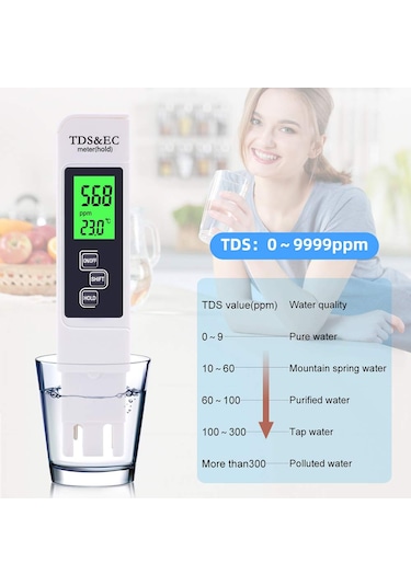 Weytoll 3-in-1 Çok Fonksiyonlu Su Kalitesi Dedektörü Taşınabilir