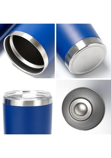 Gri Termal Kupa Bira Bardağı Tumbler Paslanmaz Çelik Çift Duvar Vakum Yalıtımlı Kahve Çay Kupa Geniş Ağızlı Su Şişesi Drinkware Zh Gri