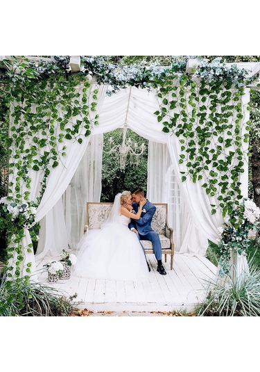 Xindoker 1m Asma Yapay Bitki 2'li Set - Ev Ofis Dekorasyon İçin Dayanıklı Ve Şık Duvar Sarmaşığı Yeşil