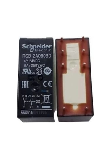 Schneider 2 Kutuplu 24v Dc 8a 8 Pinli Role