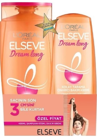 L'oreal Paris Elseve Dream Long 300 Ml Şampuan + 175 Ml Saç Kremi Set