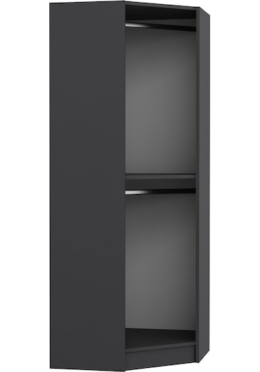 Kale 1 Kapaklı Köşe Dolap Antrasit Mebran Antrasit İlkbahar 210cm Antrasit