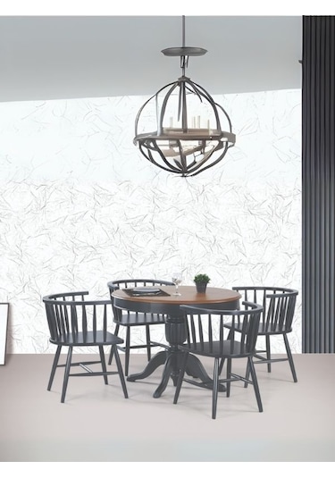 Montclair Baba Ayak Sabit Masa 120x120 Antrasit