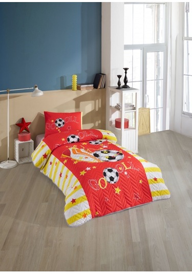 Kristal Legends Kapitone Nevresim Sarı Kırmızı