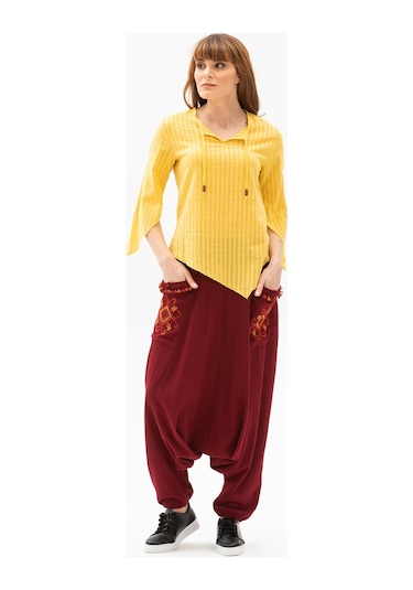 Rodos Gofre Bluz Sarı Sarı