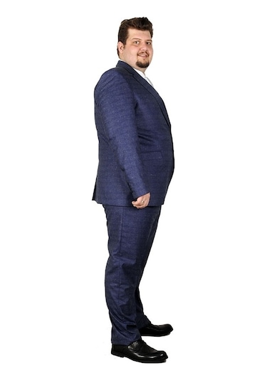 Mode Xl Büyük Beden Takim Elbise Santos 19013 Lacivert 001