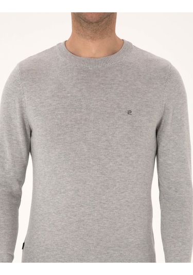 Pierre Cardin Erkek Açık Gri Melanj Kazak /triko 50314192-vr091 Açık Gri Melanj