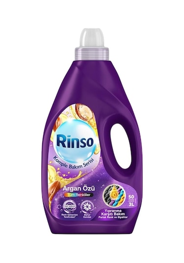Rinso Argan Özlü Renkliler için Sıvı Çamaşır Deterjanı 3 L