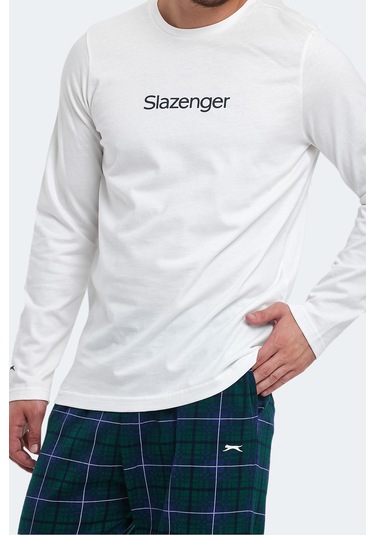 Slazenger Patrıck In Erkek Pamuklu Beyaz Pijama Beyaz