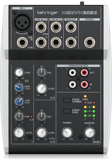 Behrınger Xenyx 502s Premium Analog 5-ınput Mixer With Usb Stream