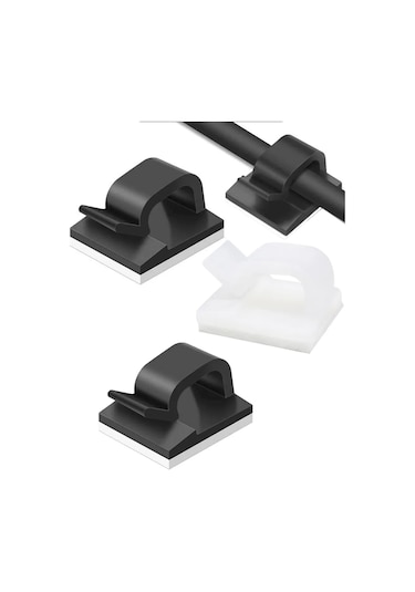 Fobz Kablo Tutucu 5 8 Mm Kendinden Yapışkanlık Siyah 20 Adet 308123793
