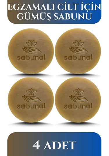 Sabunal Gümüş Sabunu 4 Adet - Hassas Ciltlere Özel Ferahlatıcı & Nemlendirici Sabun