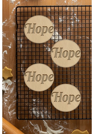 Hope Kurabiye Kalıbı, Hamur Şekillendirici, Bisküvi Kalıbı, Kolay Kesim Ucu Beyaz