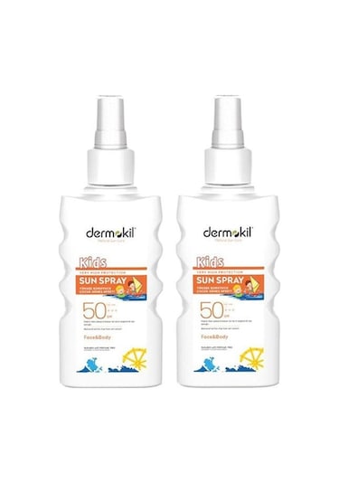 Dermokil Yüksek Koruyucu Çocuk Güneş Spreyi SPF50+ 2 x 200 ML