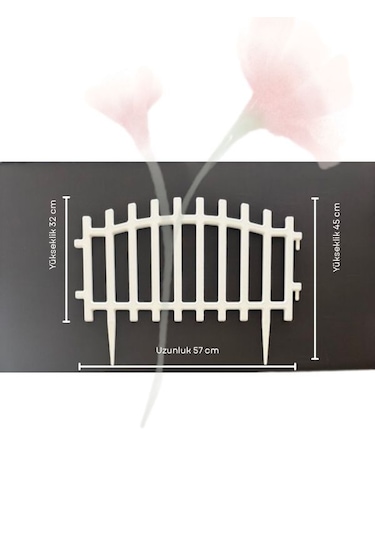 Büyük Boy Çift Yönlü Dekoratif Separatör Beyaz Yüksek Plastik Bah