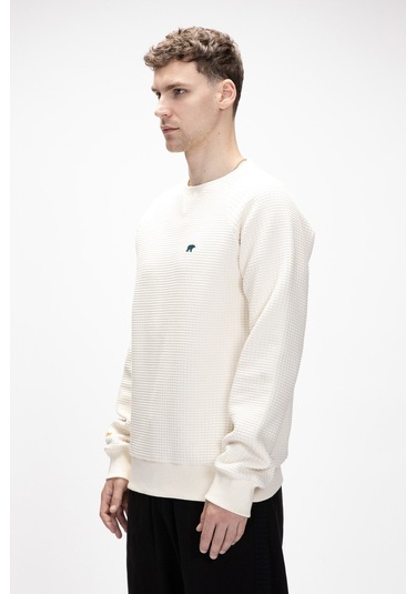 Diez Marshmallow Crewneck Erkek Sweatshirt Beyaz