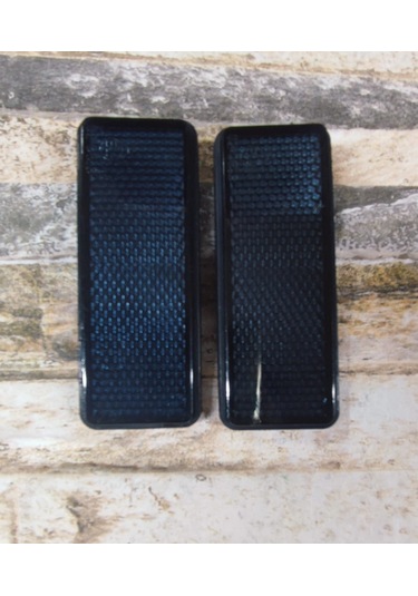 Motosiklet Uyumlu Reflektör Dikdörtgen 3.5cm X 9cm Koyu Gri Reflektör Takım Koyu Gri