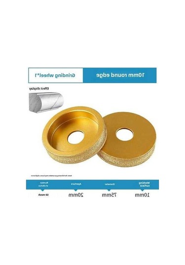 Tongxida Mermer, Kuvars, Seramik İçin Yarım Dairesel Taş Zımpara Tekerleği - 10mm Hızlı Ve Dürtüye Dayanıklı