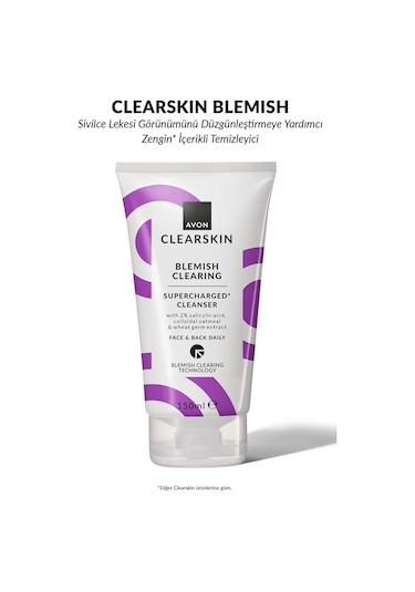 Avon Clearskin Supercharged Lekeler İçin Yüz Temizleyici 150 ML