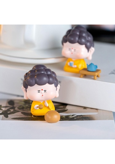 Suntek Sevimli Buda Heykeli Heykelcik Reçine Araba Stil-d