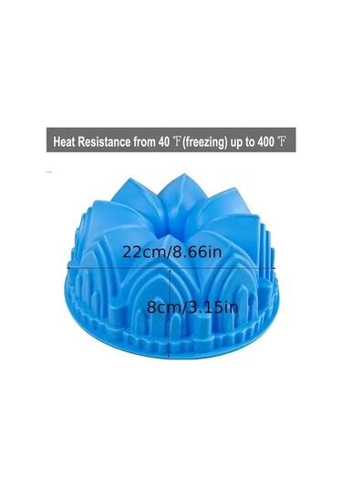 Trendooze Gaojunshop01 Sarı Kale Taçlı Kek Kalıbı - Evde Pratik Diy Pastalar