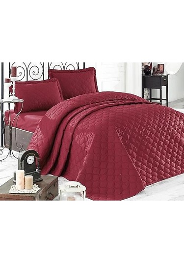 Clasy Ranforce Yatak Örtüsü Çift Kişilik Rabel Bordo Diğer