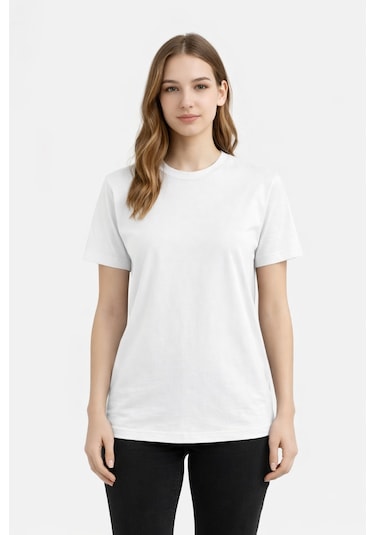 Monox Unisex Basic Tişort Beyaz