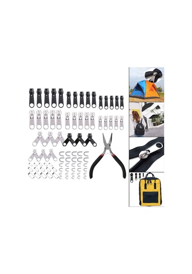 Suntek Kot Ceketler Sırt Çantaları Için Fermuar Kurulum Penseli Fermuar Tamir Takımı 85 Adet