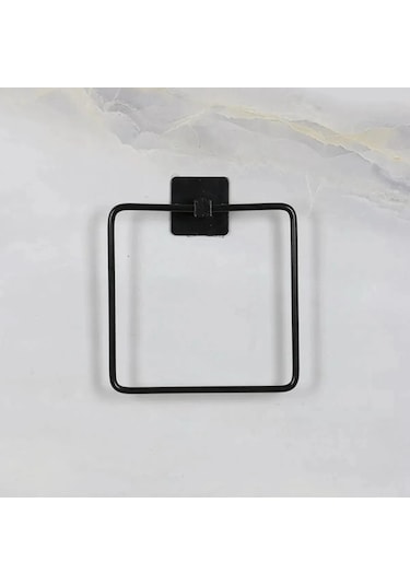 Buffer Kendiliğinden Yapışkanlı Siyah Paslanmaz Metal Kare Havlu