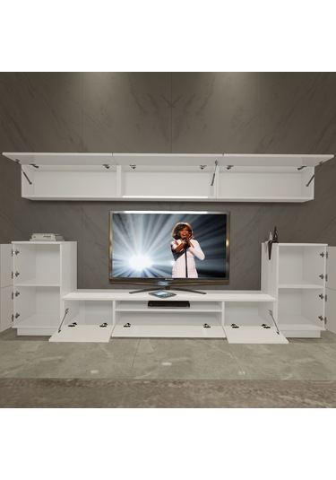 Decoraktiv Trendstyle 9 Slm Tv Ünitesi Tv Sehpası Beyaz