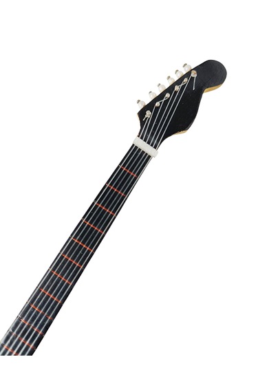 El Yapımı 1/4 Ölçek Minyatür Elektro Gitar Stratocaster St.black
