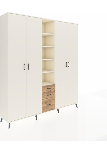 Hyperion Dolap 17 Raflı 3 Çekmeceli 4 Kapaklı 220x44x243 Aytaşı-aytaşı/çam Aytası/atlas Çam