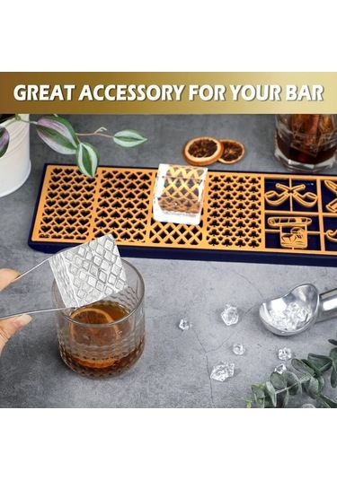 Fastbuy Viski Ve Kokteyl Silikon Buz Kalıbı Seti - Spor Temalı Alüminyum Plaka & Silikon Taban - Hediyelik Ahşap Model Ahşap