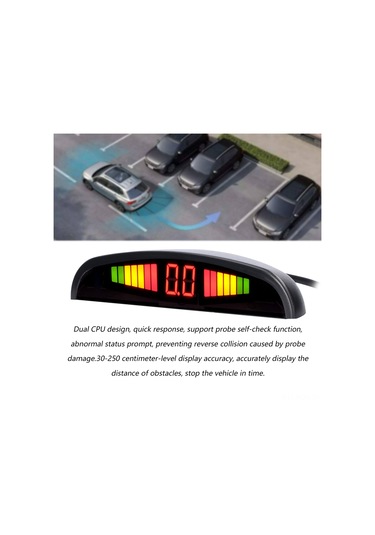 Suofeng "4 Sensörlü Park Asistanı: Led Ekranlı, Sesli Uyarı, 30-250cm Hassas Mesafe Ölçümü"