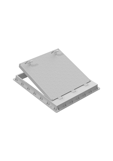 80x90 Menteşeli Rögar Kapağı / Çerçeve + Düz Kapak
