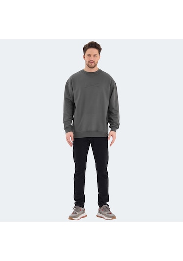 Slazenger VADIK Oversize Erkek  Haki Sweatshirt