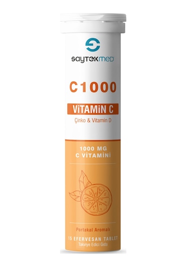 C1000 Vitamin C Vitamin D ve Çinko İçeren Takviye Gıda
