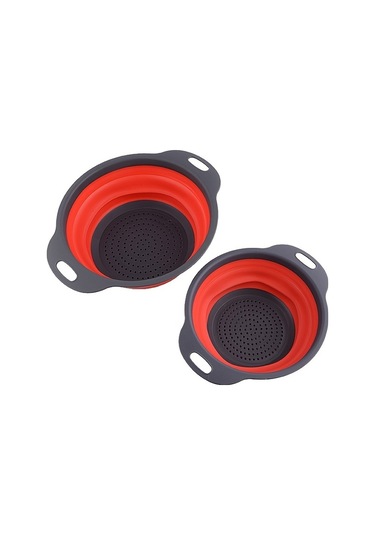 Tcherchi Portatif Katlanabilir Süzgeç Kırmızı