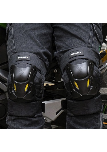 Sones Sulaite Motosiklet Koruyucu Rider Rüzgar Sıcaklığı Koruyucu Dişli Sürüş Ekipmanı Dizlik + Dirsek Pedi Siyah