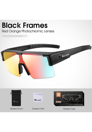 West Bıkıng Yp0703150 Erkekler Kadınlar İçin Polarize Spor Güneş Gözlüğü Pc Çerçeveli Bisiklet Güneş Gözlüğü - Siyah