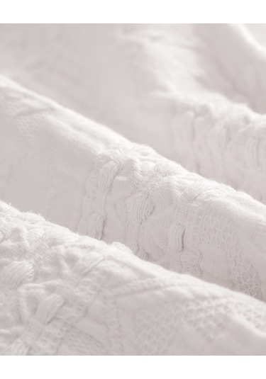 Madame Coco Ethnique King Kişilik Yatak Örtüsü 8682116984003 Beyaz
